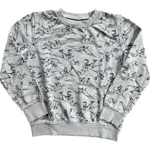 Joe Fresh Boys Grey Dinosaur Crewneck Sweatshirt Size 10-12